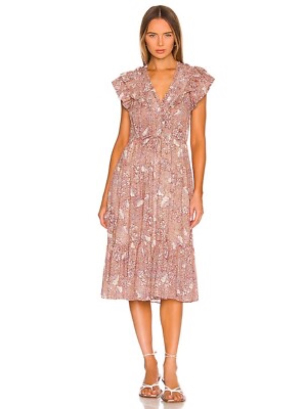 Ulla Johnson Romina Dress Floral Ruffle Sz 6